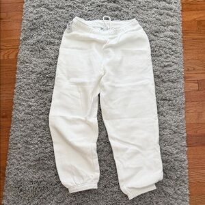 Aritzia White Track Joggers